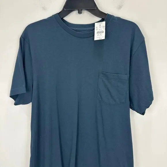 J.Crew Cotton Washed Jersey Pocket Tee Crewneck Vintage Navy Mens Large NWT - Picture 5 of 11